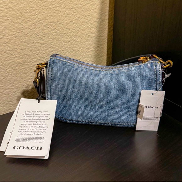 COACH Denim Swinger 20 Shoulder Bag - Picture 3 of 8